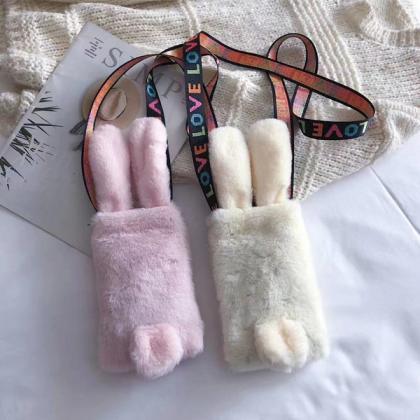 Plush Rabbit Girls Mobile Bag